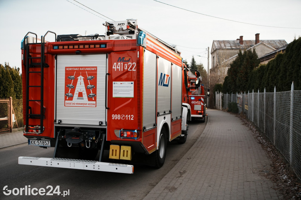 Pożar przy ul. Szpitalnej w Gorlicach (01.01.2025)