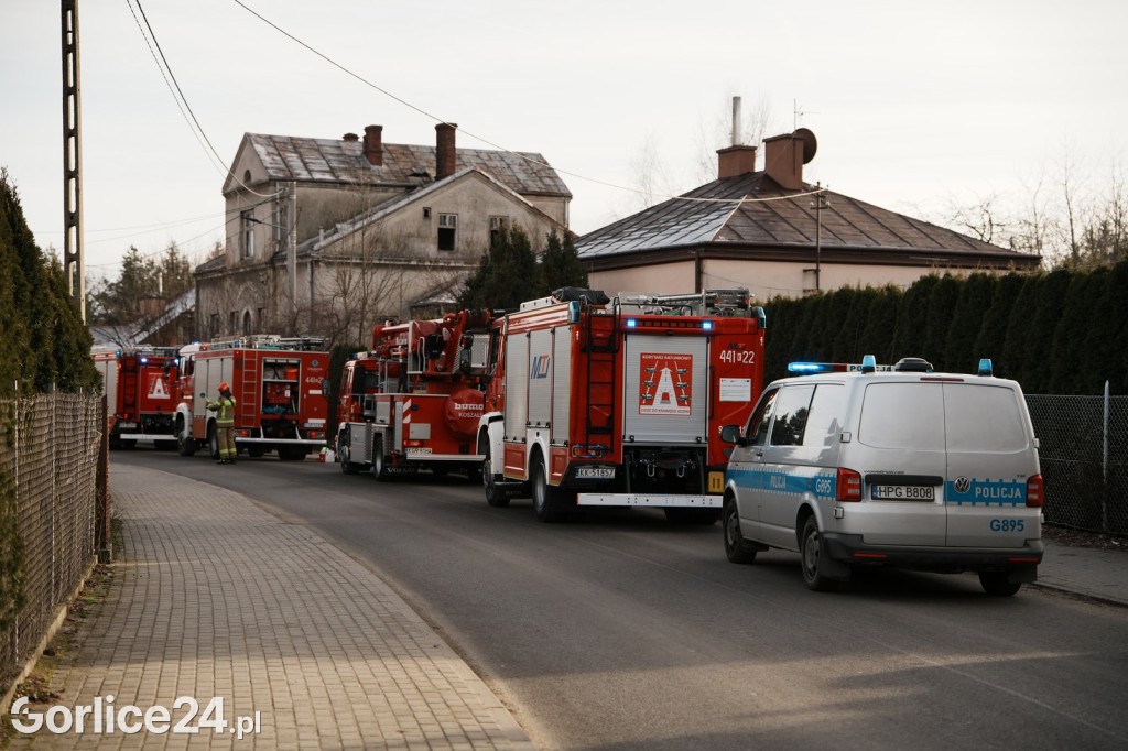 Pożar przy ul. Szpitalnej w Gorlicach (01.01.2025)
