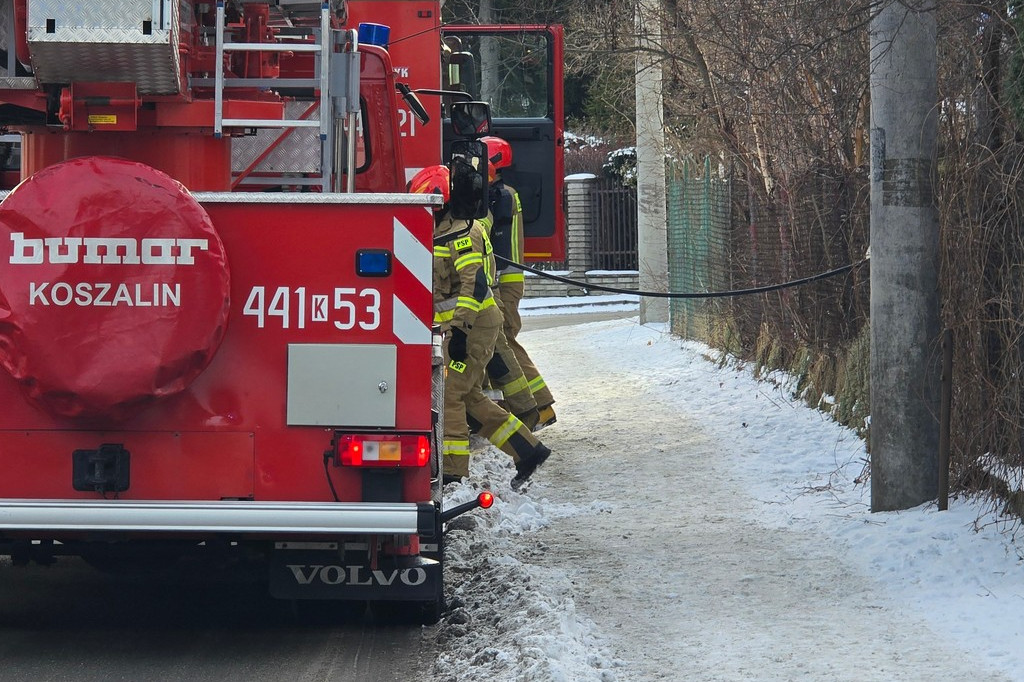 Pożar pustostanu przy Szpitalnej (05.01.2025)
