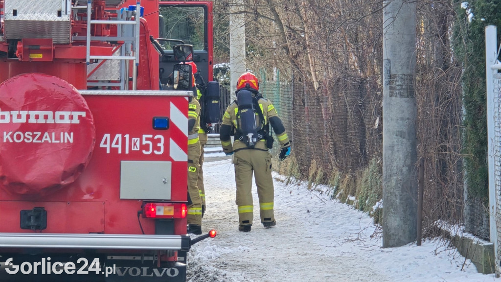 Pożar pustostanu przy Szpitalnej (05.01.2025)