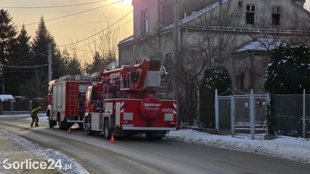 Pożar pustostanu przy Szpitalnej (05.01.2025)