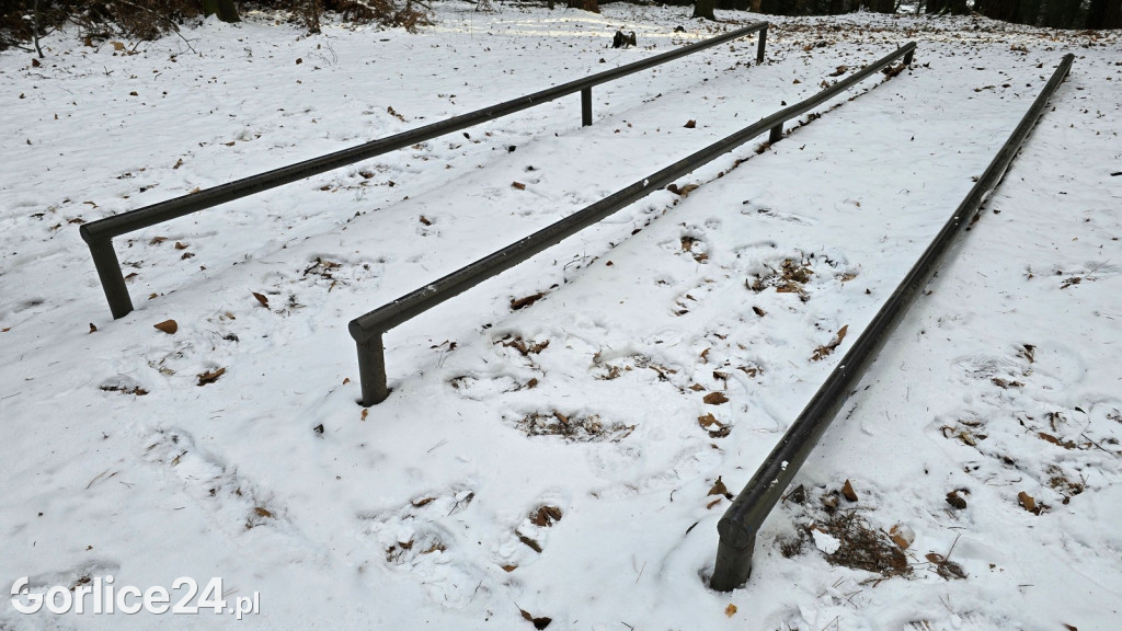Park Miejski w Gorlicach zimą
