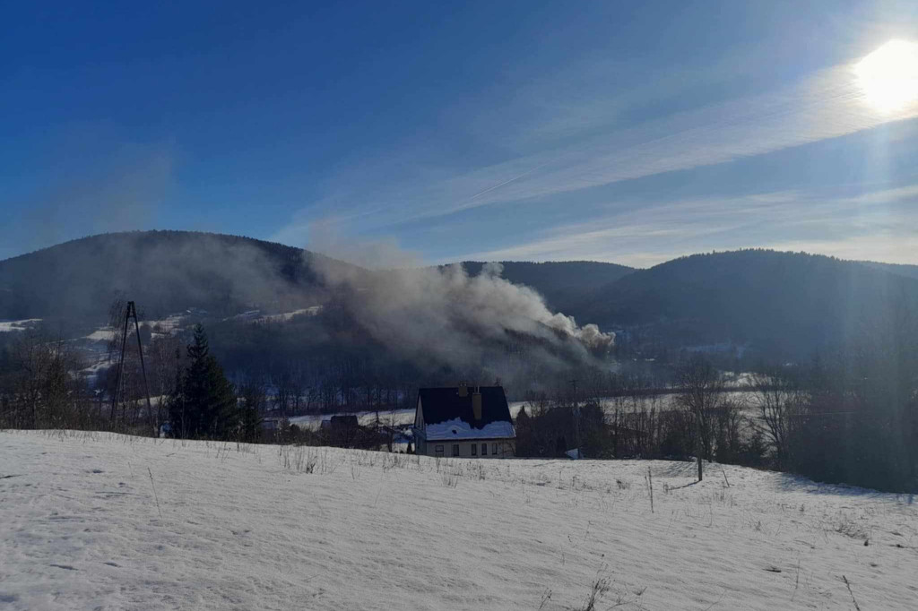 Pożar w Szymbarku (20.01)