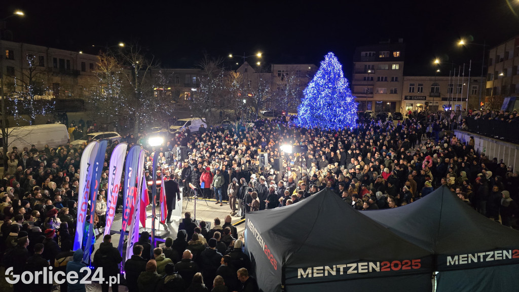 Mentzen w Gorlicach. Tłumy na Rynku (26.01.)