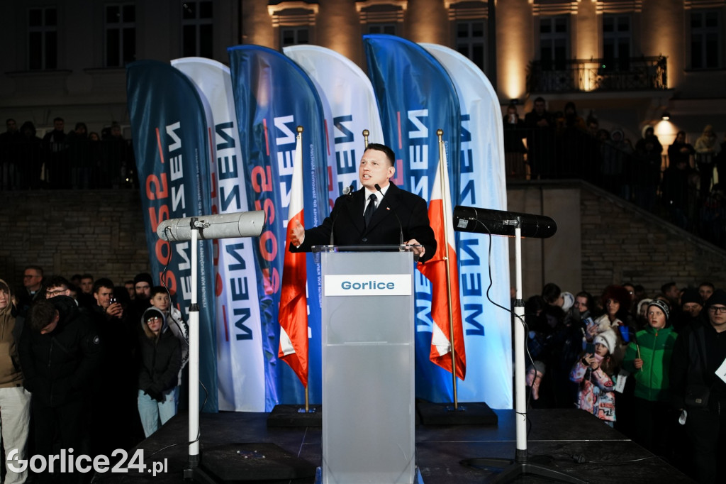 Mentzen w Gorlicach. Tłumy na Rynku (26.01.)