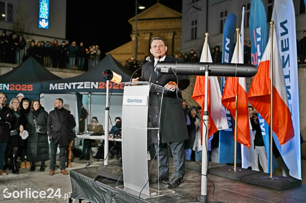 Mentzen w Gorlicach. Tłumy na Rynku (26.01.)