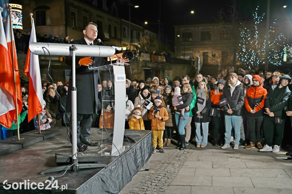 Mentzen w Gorlicach. Tłumy na Rynku (26.01.)