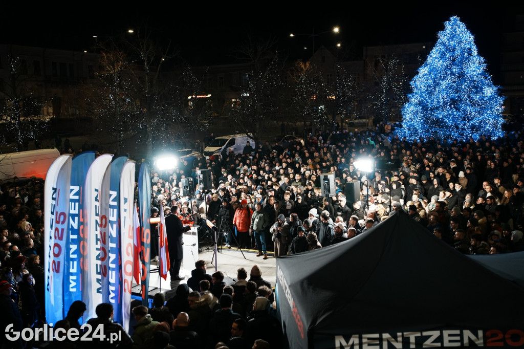 Mentzen w Gorlicach. Tłumy na Rynku (26.01.)