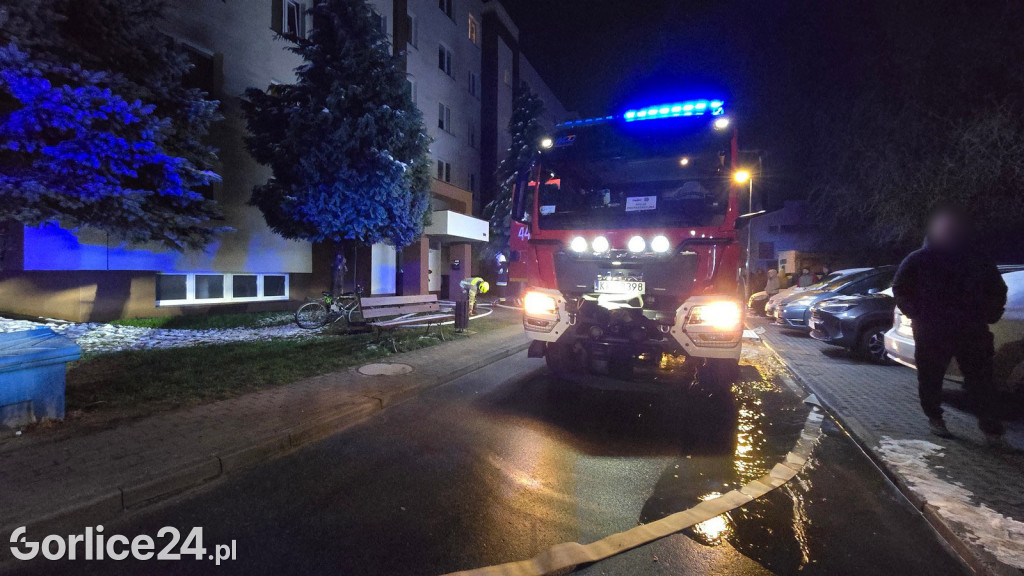 Pożar piwnicy w bloku Pod Lodownią