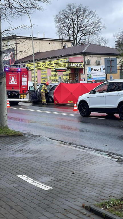 Wypadek na ul. Bieckiej w Gorlicach (15.04)