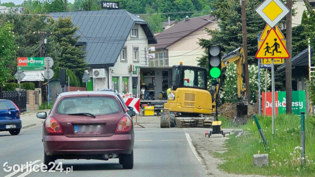 Remont na u. Stróżowskiej w Gorlicach