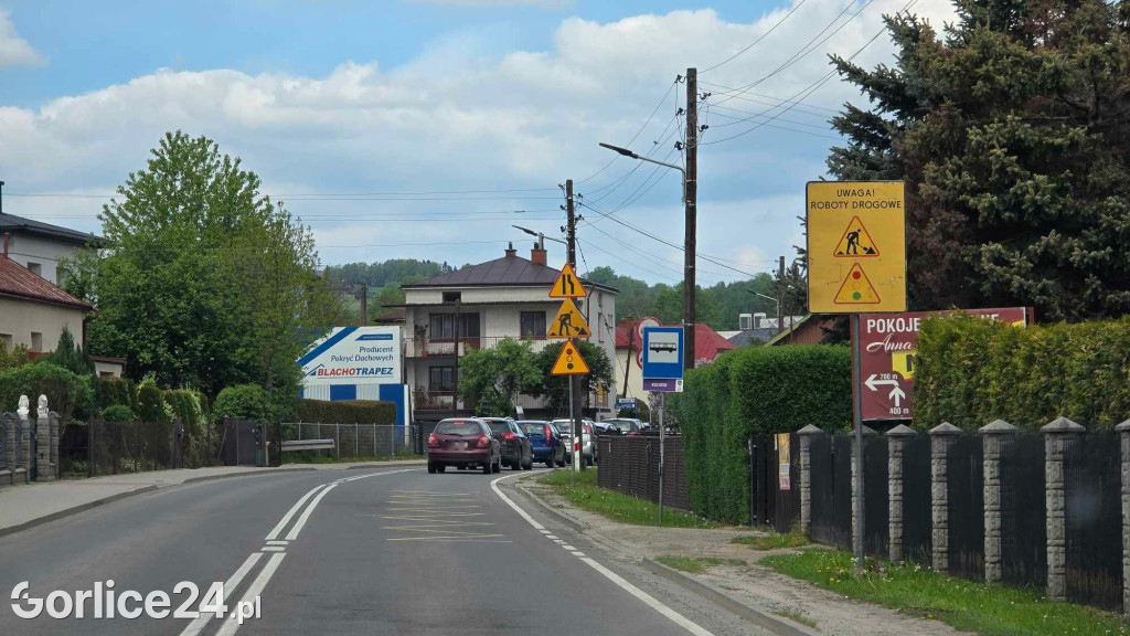 Remont na u. Stróżowskiej w Gorlicach