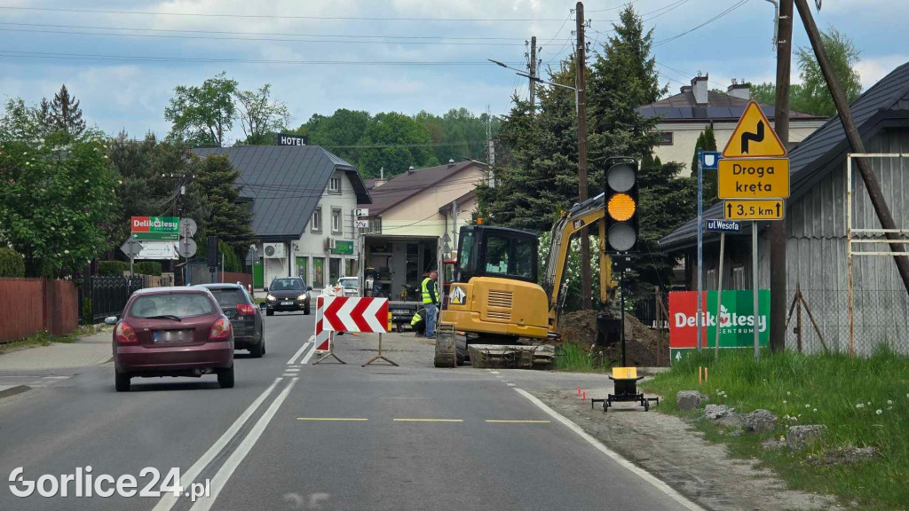 Remont na u. Stróżowskiej w Gorlicach