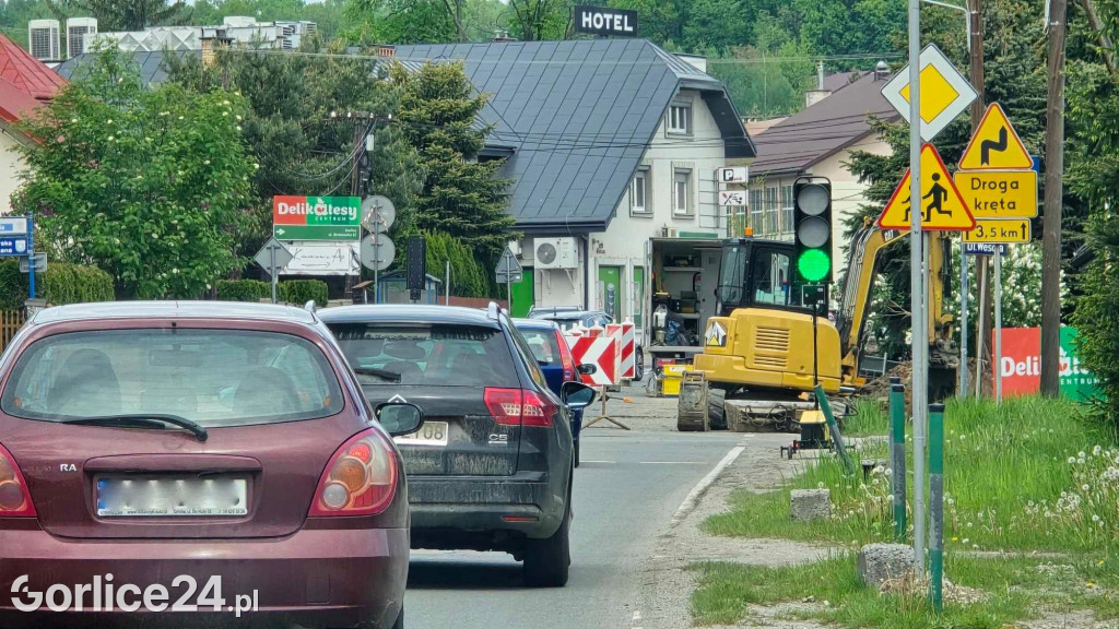 Remont na u. Stróżowskiej w Gorlicach