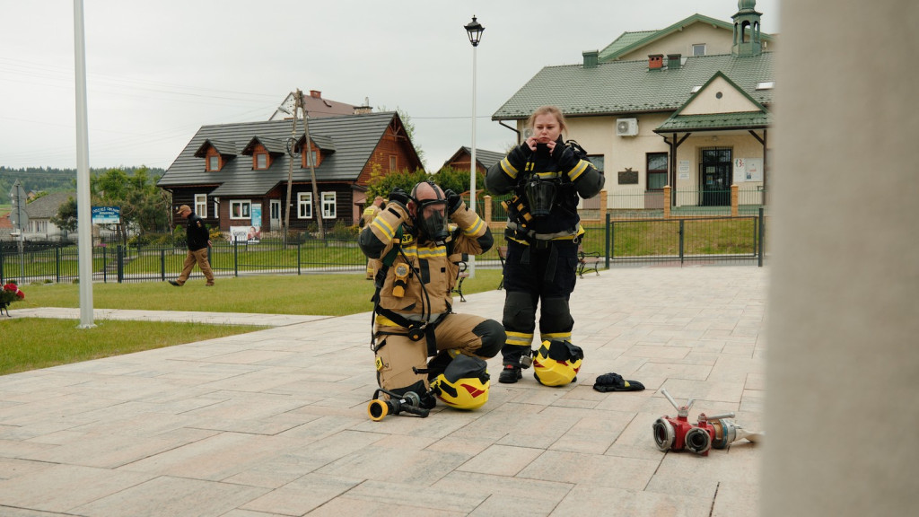 Ćwiczenia strażaków-ochotników w Moszczenicy (10.05.)