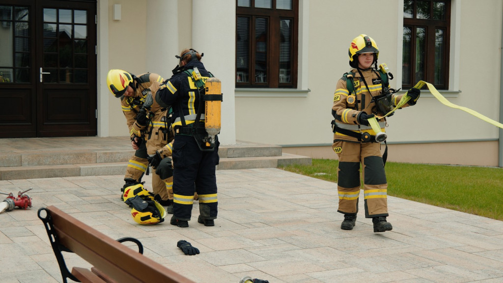 Ćwiczenia strażaków-ochotników w Moszczenicy (10.05.)