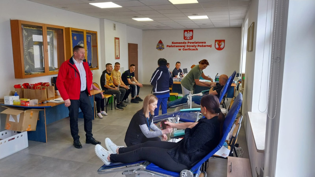 Akcja krwiodawstwa w KP PSP w Gorlicach (11.05)