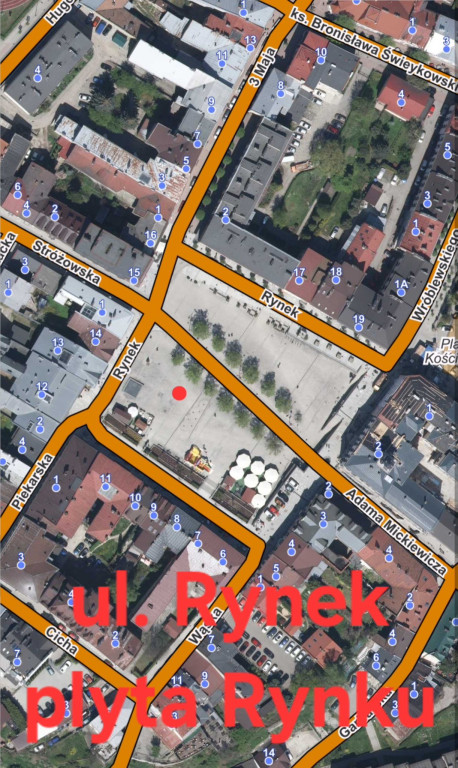 Rozmieszczenie beczkowozów w Gorlicach 21.05.