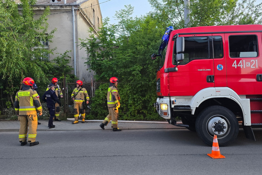 Pożar w pustostanie przy ul. Szpitalnej (27.05.)