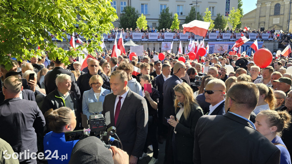 Karol Nawrocki w Gorlicach spotkał się z mieszkańcami