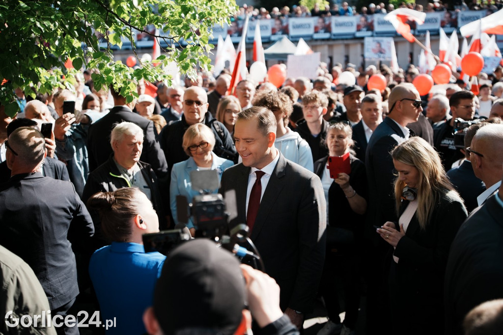 Karol Nawrocki w Gorlicach spotkał się z mieszkańcami