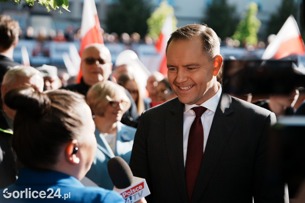 Karol Nawrocki w Gorlicach spotkał się z mieszkańcami