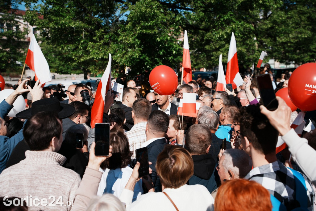 Karol Nawrocki w Gorlicach spotkał się z mieszkańcami