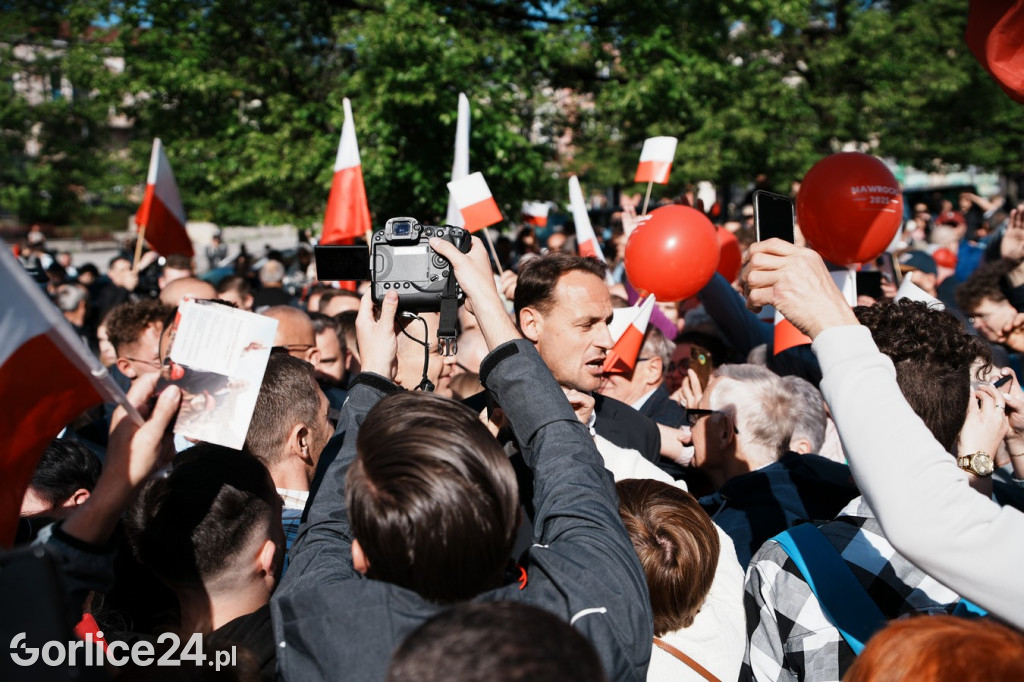 Karol Nawrocki w Gorlicach spotkał się z mieszkańcami