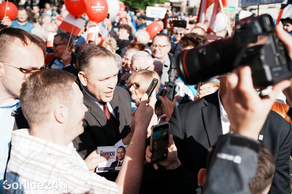 Karol Nawrocki w Gorlicach spotkał się z mieszkańcami