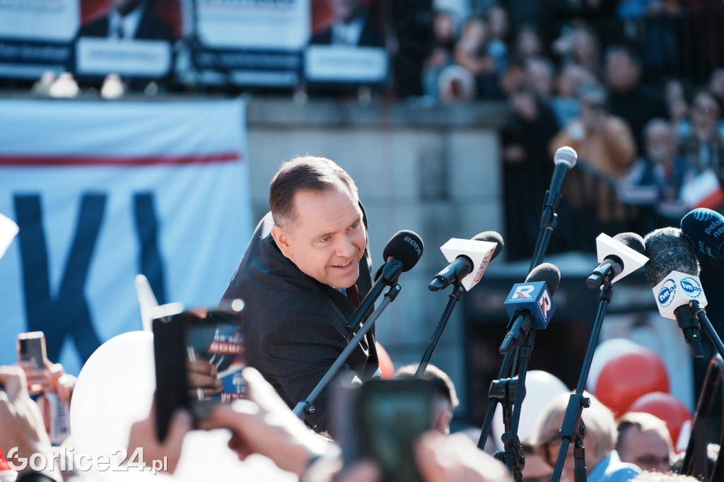 Karol Nawrocki w Gorlicach spotkał się z mieszkańcami