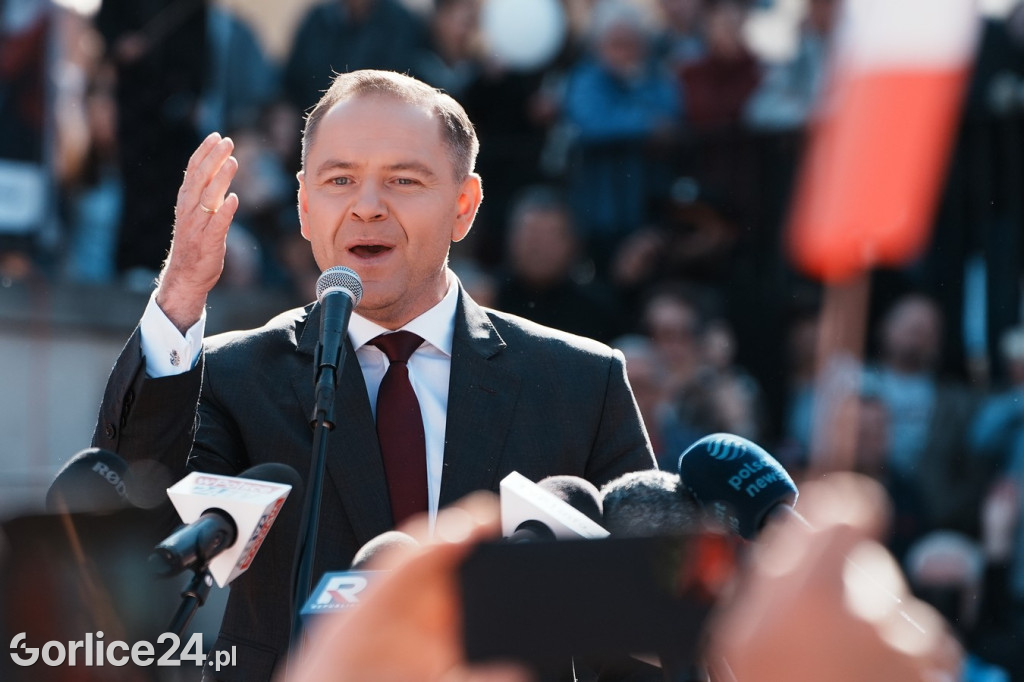 Karol Nawrocki w Gorlicach spotkał się z mieszkańcami