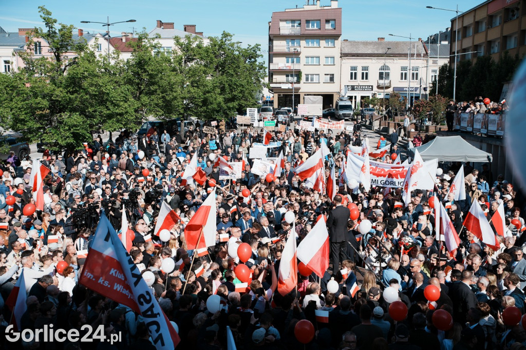 Karol Nawrocki w Gorlicach spotkał się z mieszkańcami