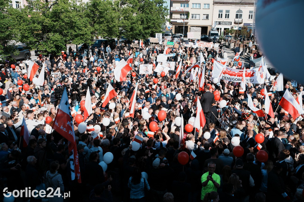 Karol Nawrocki w Gorlicach spotkał się z mieszkańcami