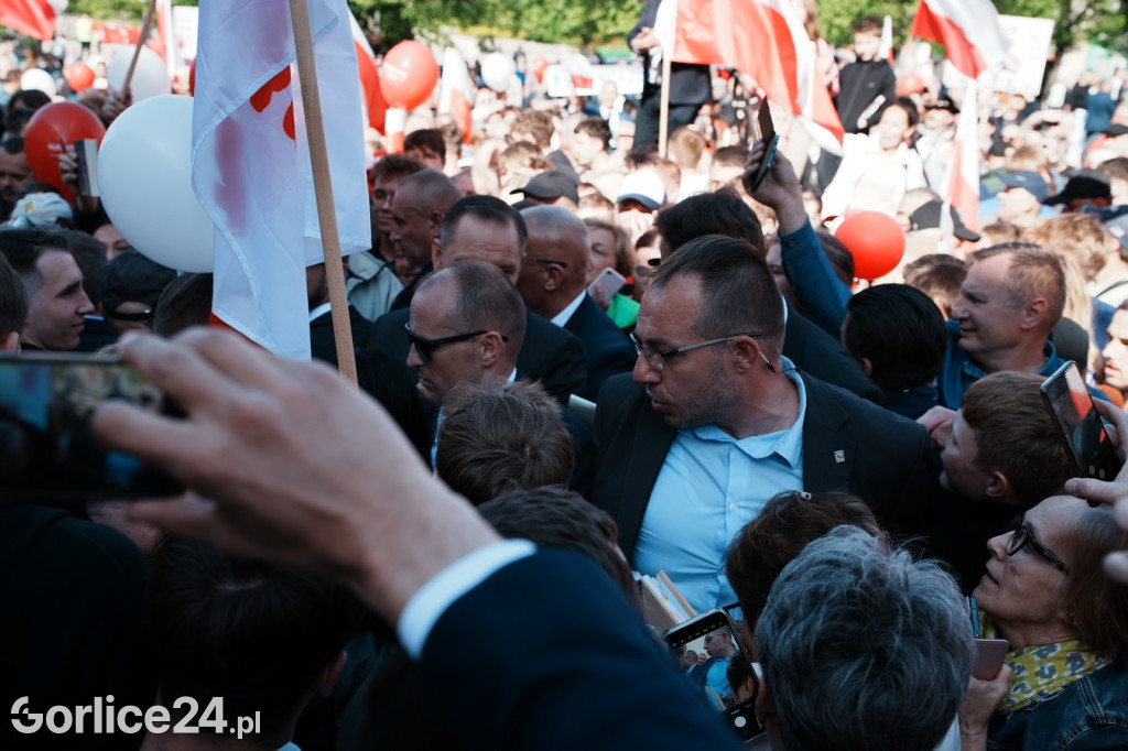 Karol Nawrocki w Gorlicach spotkał się z mieszkańcami