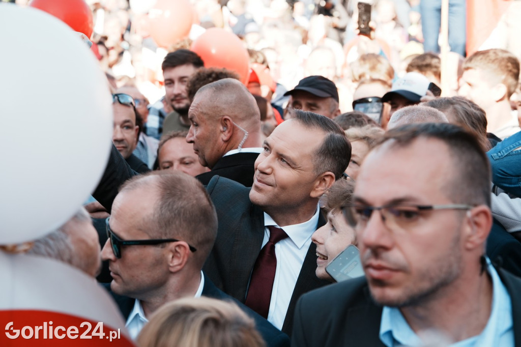 Karol Nawrocki w Gorlicach spotkał się z mieszkańcami