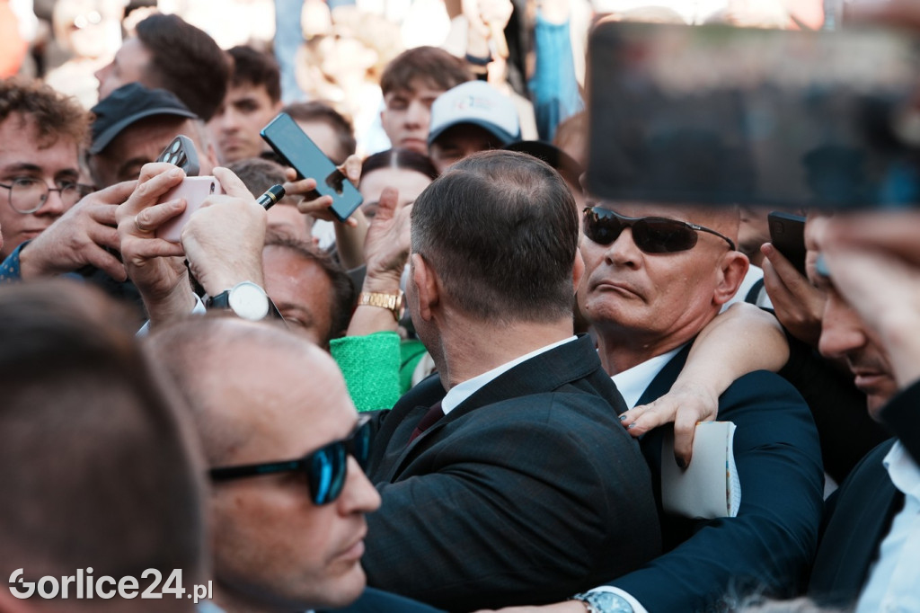 Karol Nawrocki w Gorlicach spotkał się z mieszkańcami