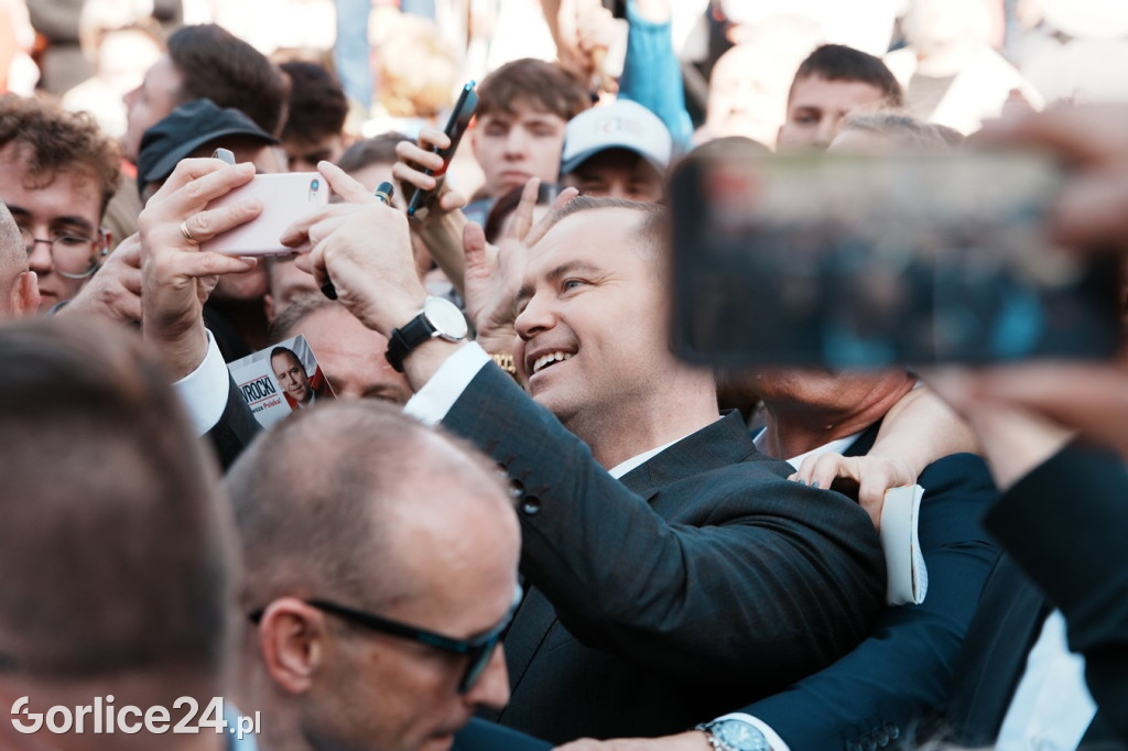 Karol Nawrocki w Gorlicach spotkał się z mieszkańcami
