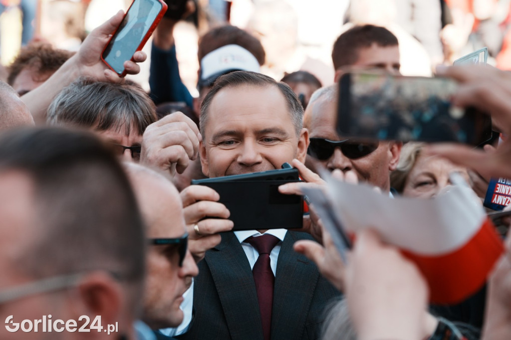 Karol Nawrocki w Gorlicach spotkał się z mieszkańcami