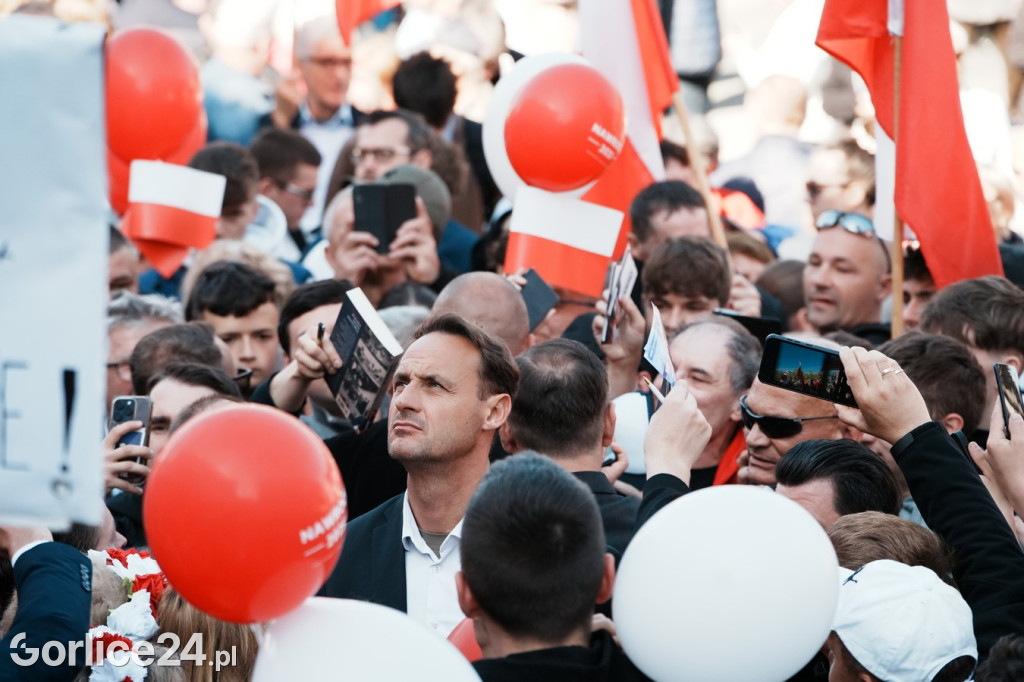 Karol Nawrocki w Gorlicach spotkał się z mieszkańcami