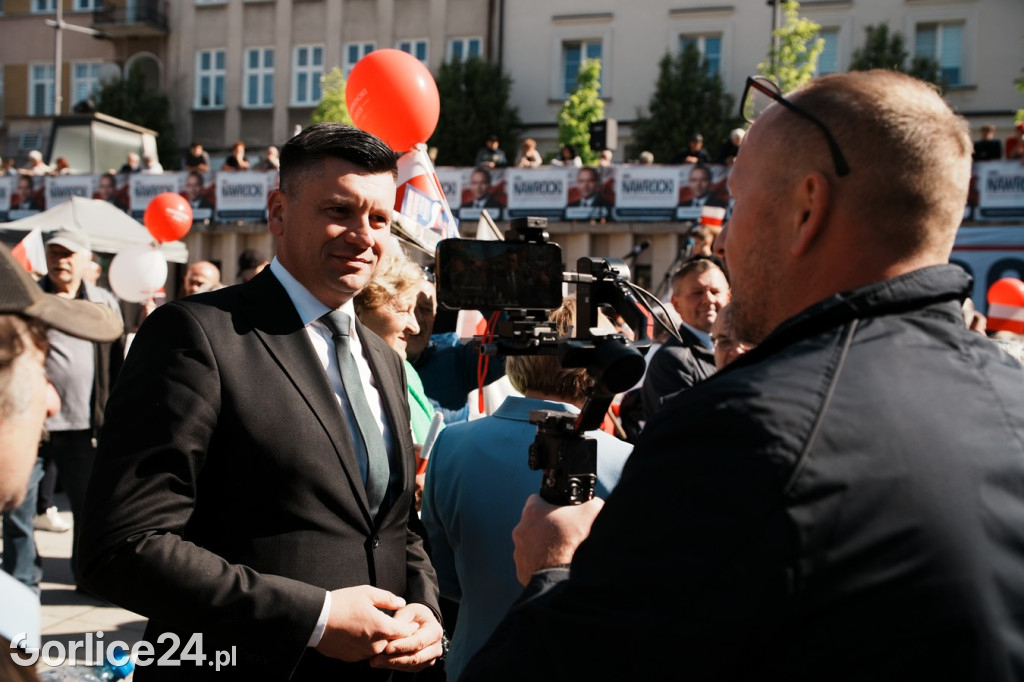 Karol Nawrocki w Gorlicach spotkał się z mieszkańcami