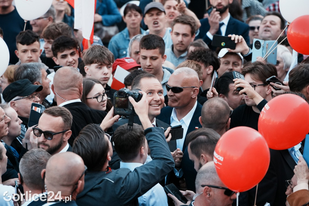 Karol Nawrocki w Gorlicach spotkał się z mieszkańcami