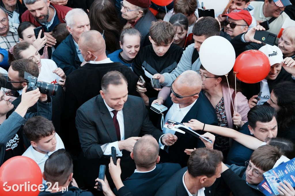 Karol Nawrocki w Gorlicach spotkał się z mieszkańcami