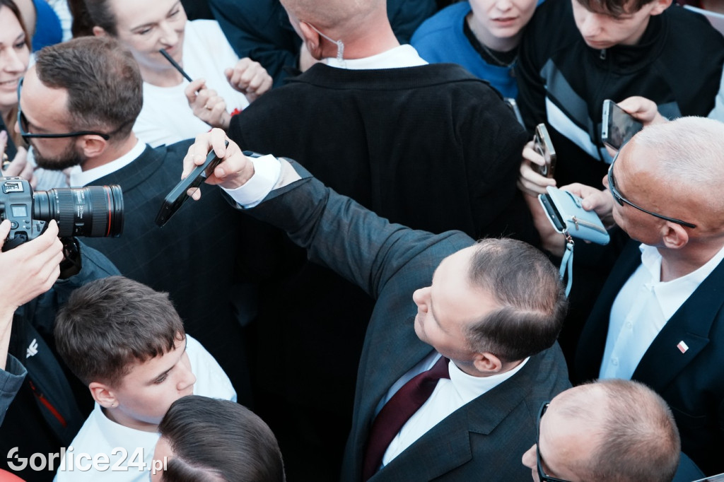 Karol Nawrocki w Gorlicach spotkał się z mieszkańcami