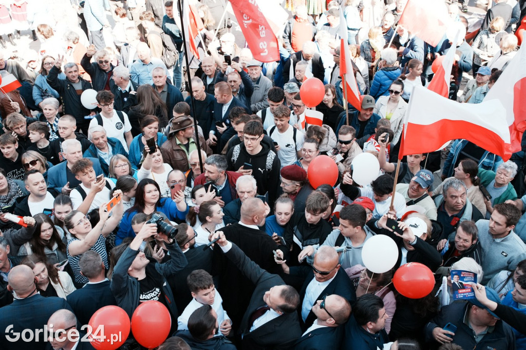Karol Nawrocki w Gorlicach spotkał się z mieszkańcami