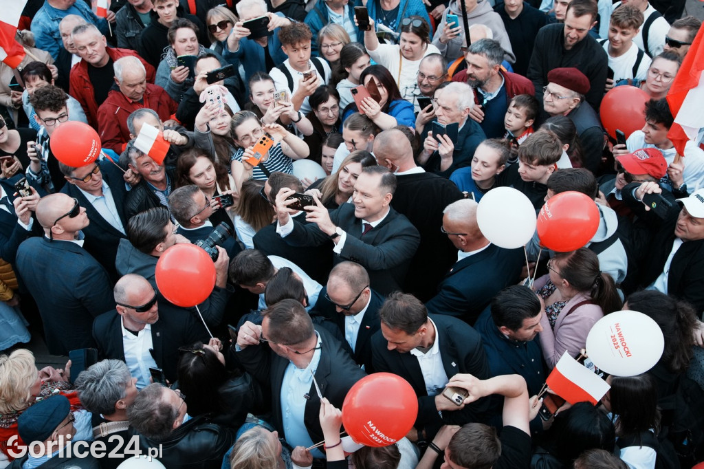 Karol Nawrocki w Gorlicach spotkał się z mieszkańcami