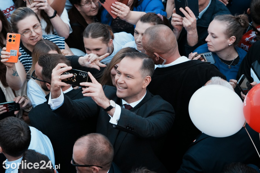 Karol Nawrocki w Gorlicach spotkał się z mieszkańcami