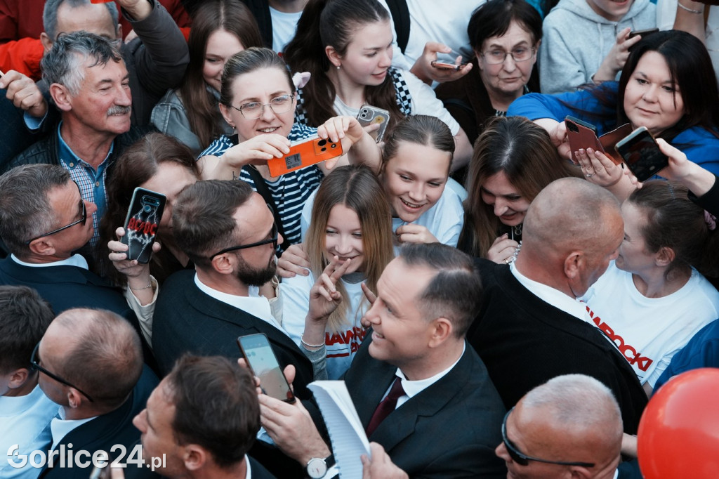 Karol Nawrocki w Gorlicach spotkał się z mieszkańcami