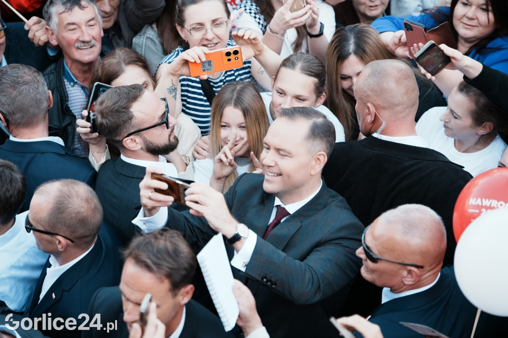 Karol Nawrocki w Gorlicach spotkał się z mieszkańcami