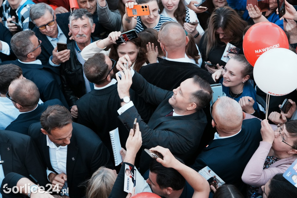 Karol Nawrocki w Gorlicach spotkał się z mieszkańcami