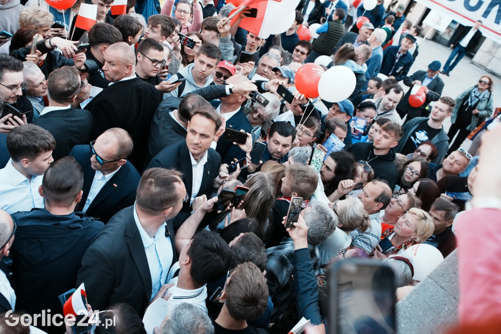Karol Nawrocki w Gorlicach spotkał się z mieszkańcami